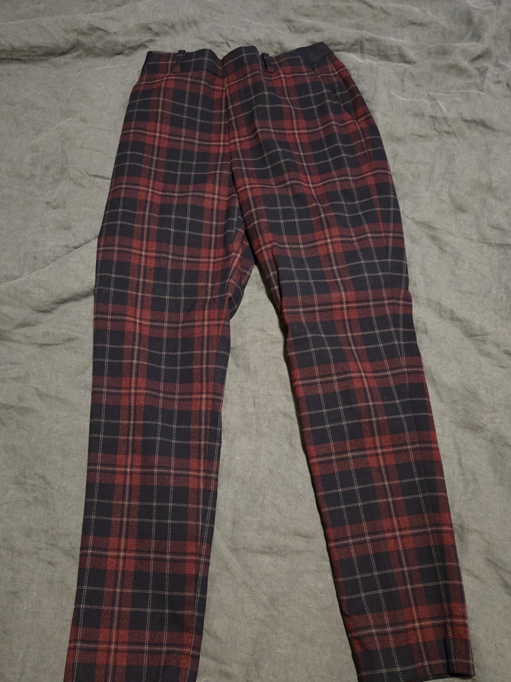 Uniqlo Red and Black Plaid Pants